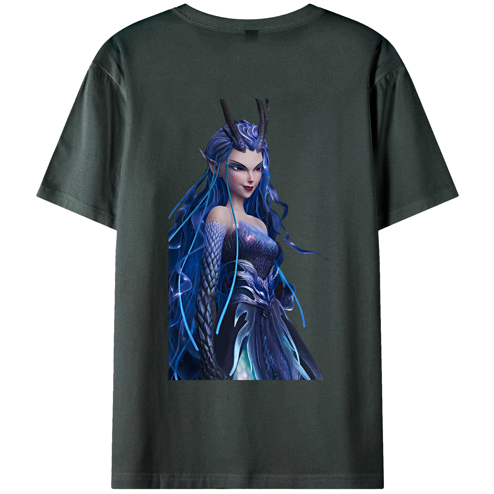（画像用） Ne Zha 2 ナタ 魔童の大暴れ 綿100％ メンズ半袖Tシャツ（バックプリント） 通気性